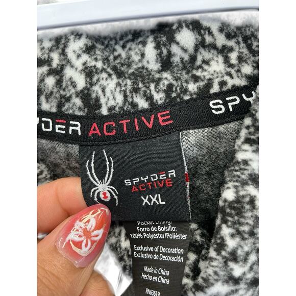 Spider Active Women’s Black And White Cozy Fleece 1/2 Zip SZ. XXL - Picture 5 of 16